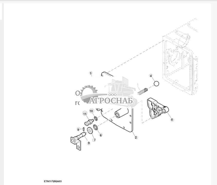 Крышка корпуса дифференциала и кулачок переключателя передач, 25 кмч 